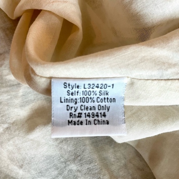 Johnny Was Jade Juliette Silk Tiered A-Line Dress Floral Black Beige M - Picture 4 of 10